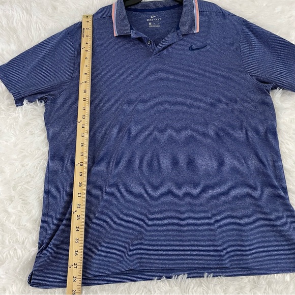 Nike Dri-Fit Polo Men’s XL Blue Striped - Picture 7 of 10